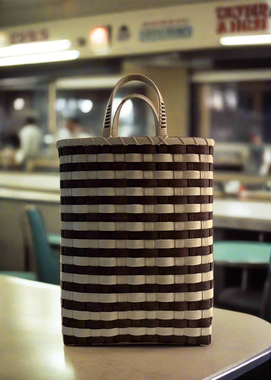 Retro-Striped Towel Tote