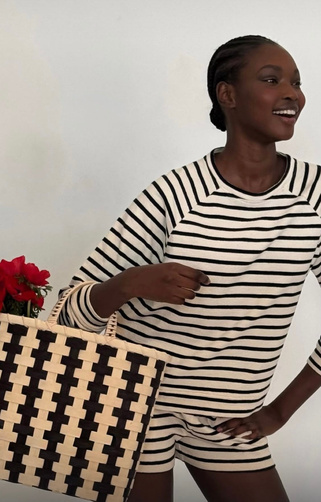 T-Striped Shopping Basket