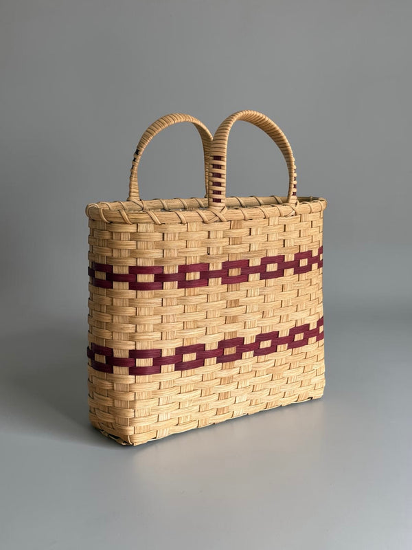 New England Woven Shopping Basket