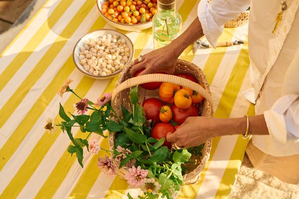 Folk Fleur Hand Basket