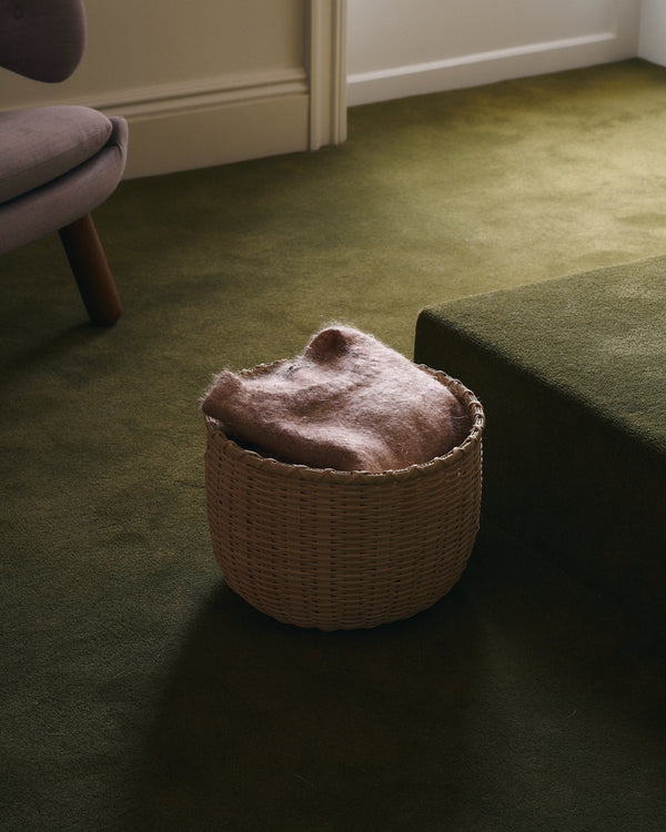 Natural rattan basket