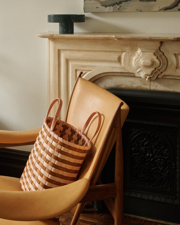 Retro-Striped Towel Tote