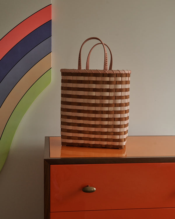 Retro-Striped Towel Tote