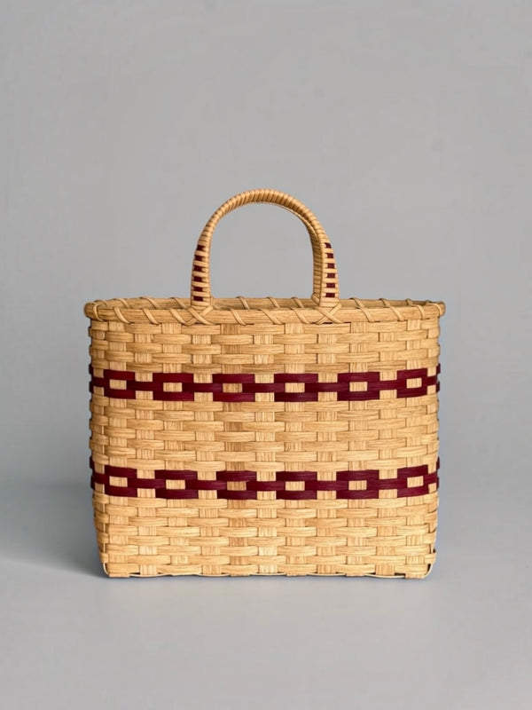 New England Woven Shopping Basket
