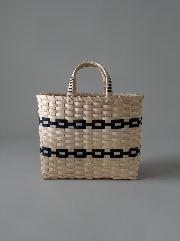 New England Woven Shopping Basket