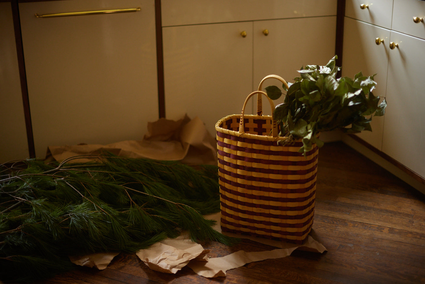 Retro-Striped Towel Tote