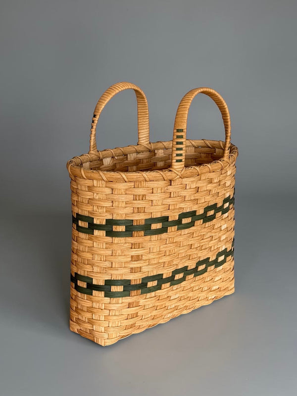New England Woven Shopping Basket