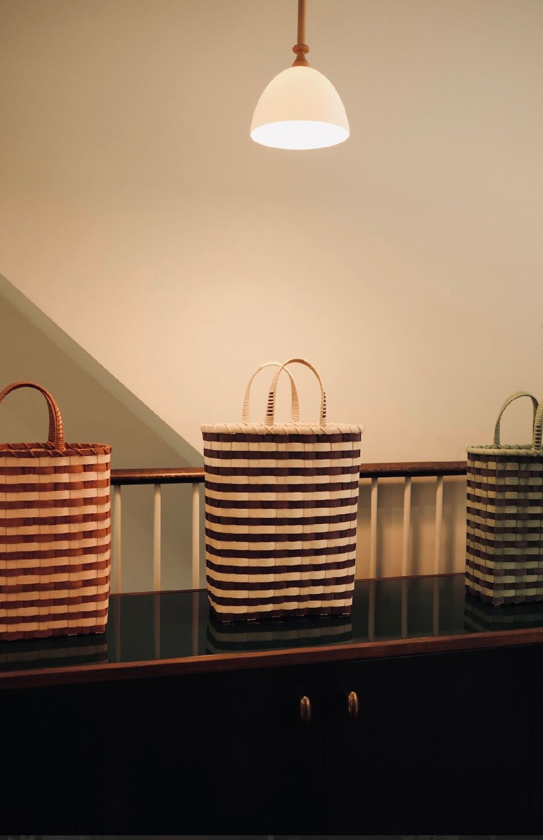 Retro-Striped Towel Tote