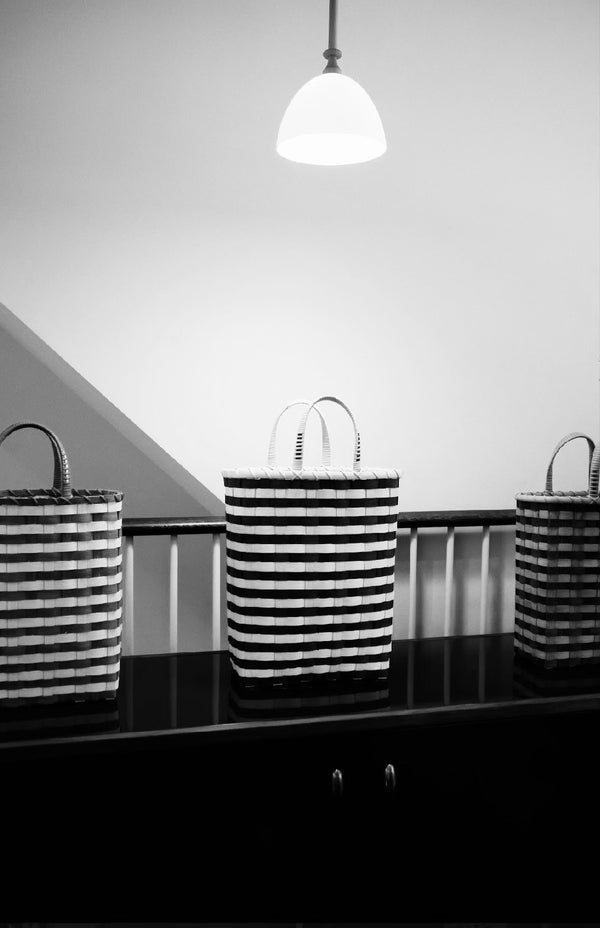 Retro-Striped Towel Tote