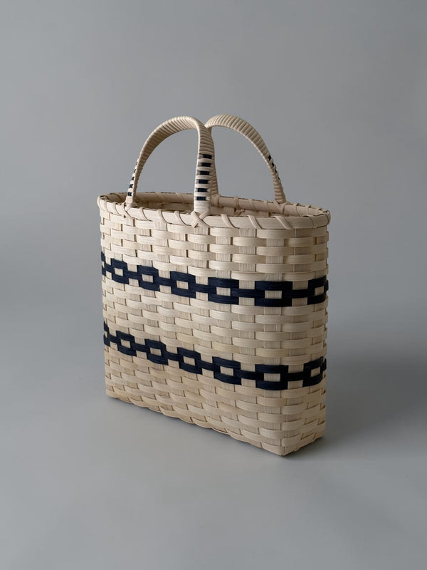New England Woven Shopping Basket