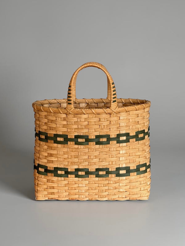 New England Woven Shopping Basket
