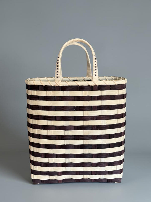 Retro-Striped Towel Tote