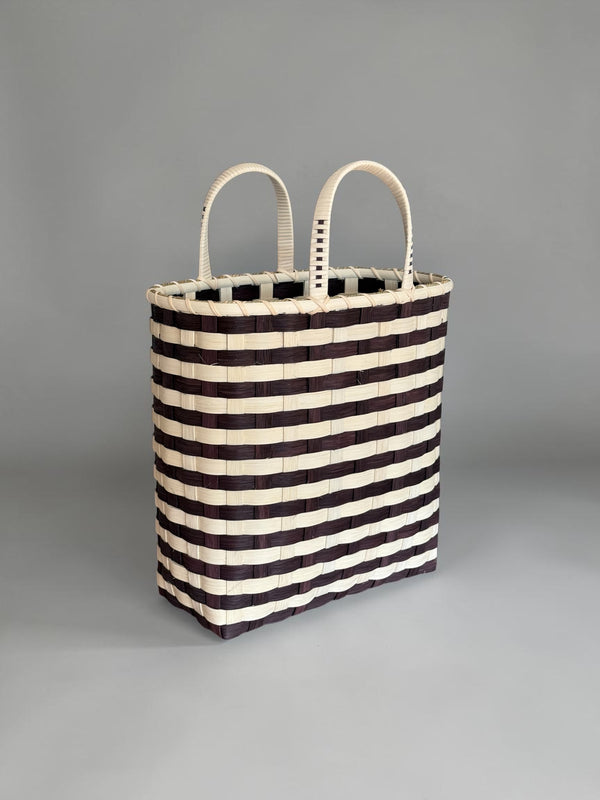 Retro-Striped Towel Tote
