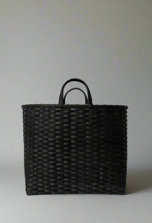 Black Oversized Woven Tote