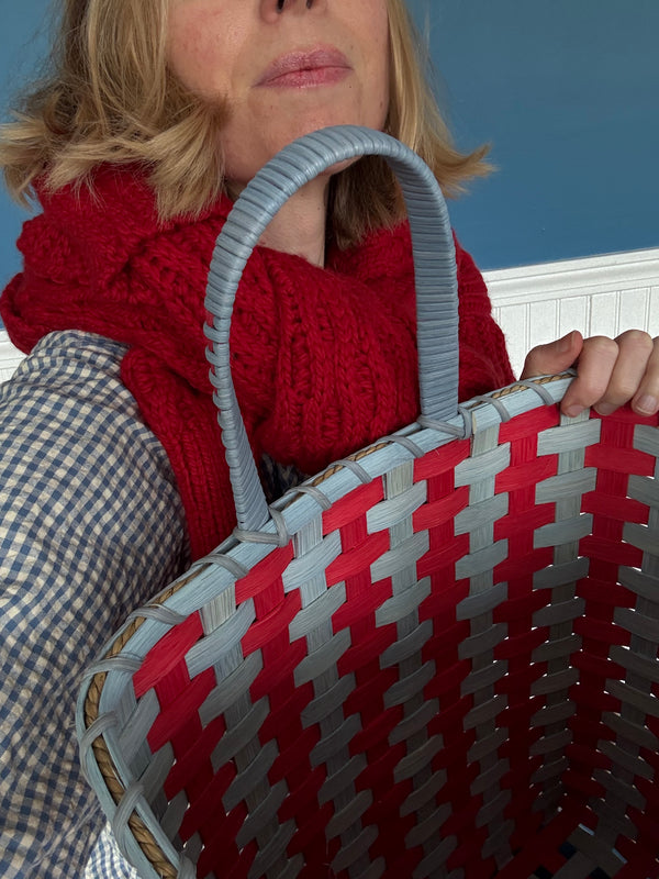 Retro-Striped Towel Tote