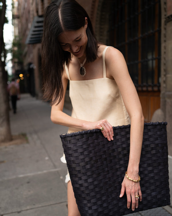 Oversized Woven Clutch