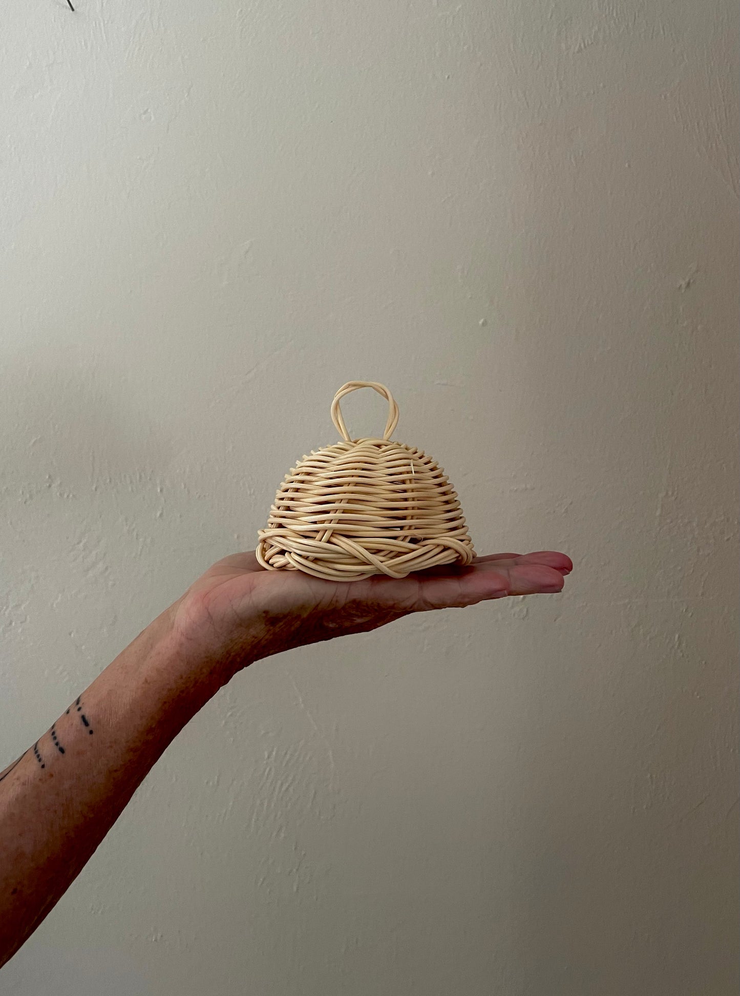 Set of 2 Mini Wicker Cloche Baskets: Beginner Basket Weaving Kit