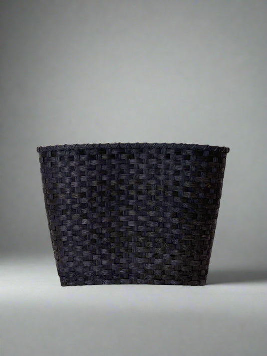 Oversized Woven Clutch, Midnight