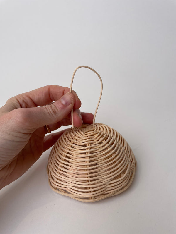 Set of Two Mini Wicker Cloche: Beginner Basket Weaving Kit