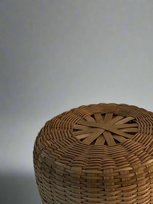 Natural rattan basket