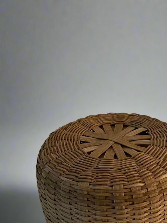 Natural rattan basket