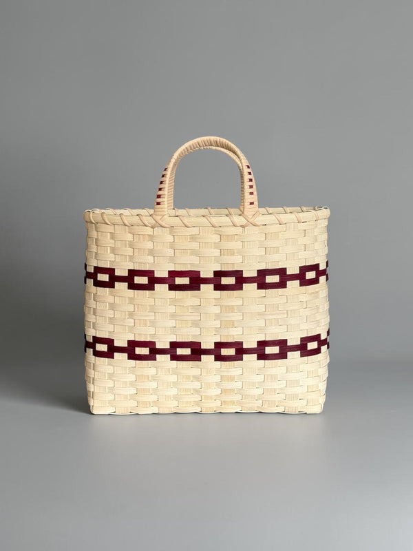 New England Woven Shopping Basket