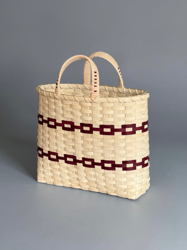 New England Woven Shopping Basket