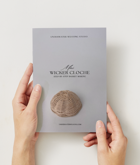 Set of Two Mini Wicker Cloche: Beginner Basket Weaving Kit
