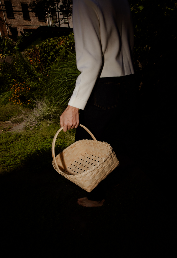 Folk Fleur Hand Basket