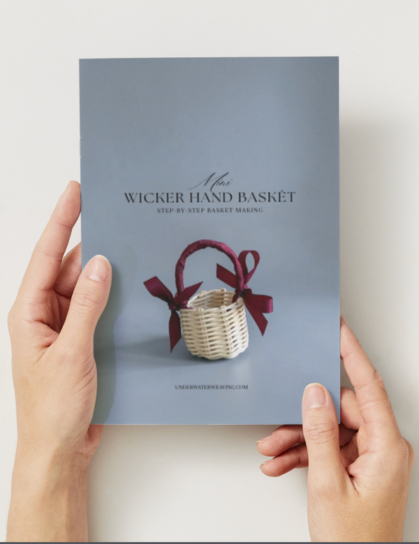 Set of Two Mini Wicker Hand Baskets: Beginner Basket Weaving Kit