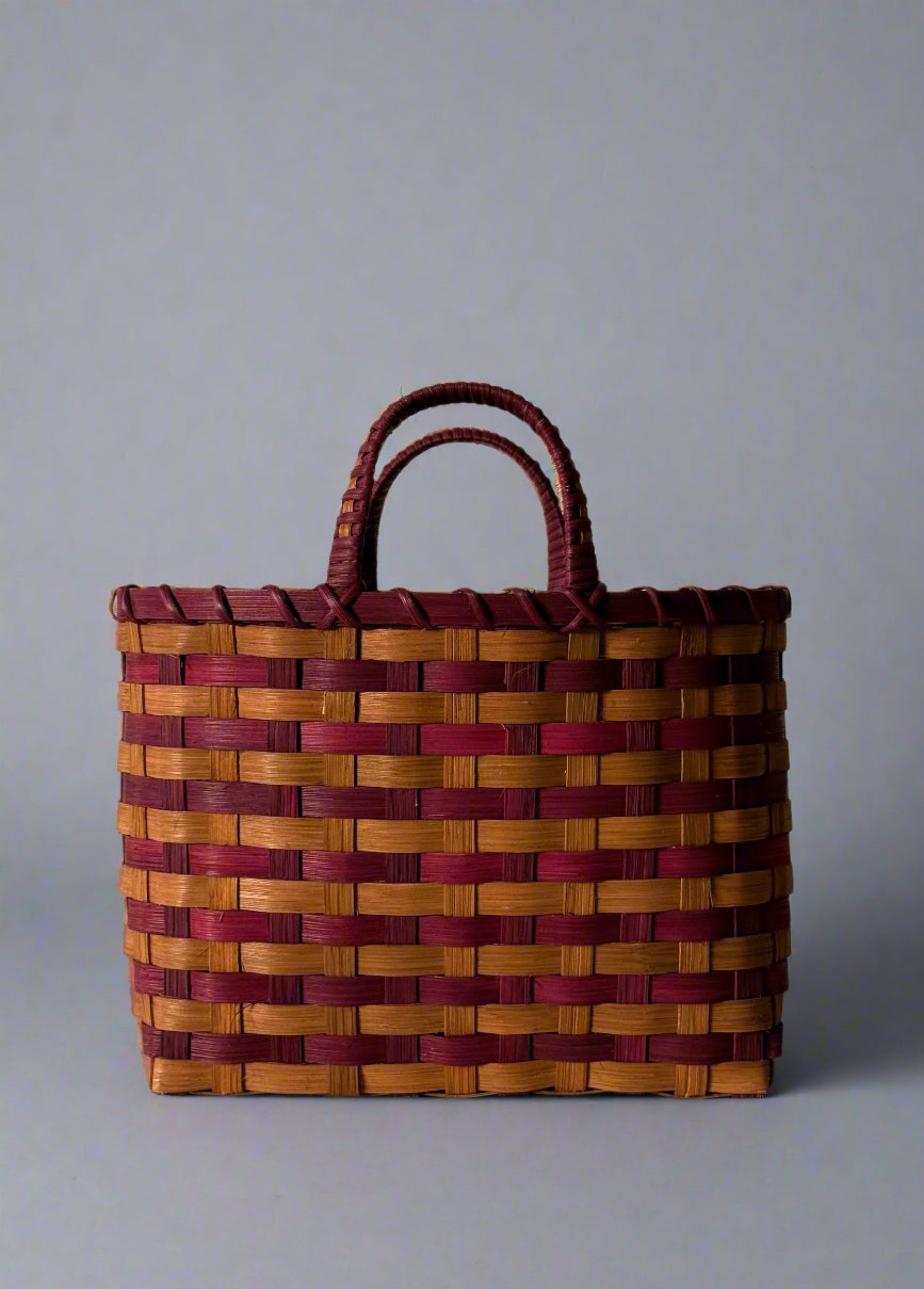 high quality handmade woven tote travel shopping bag Retro-Travel Tote Black & Natural