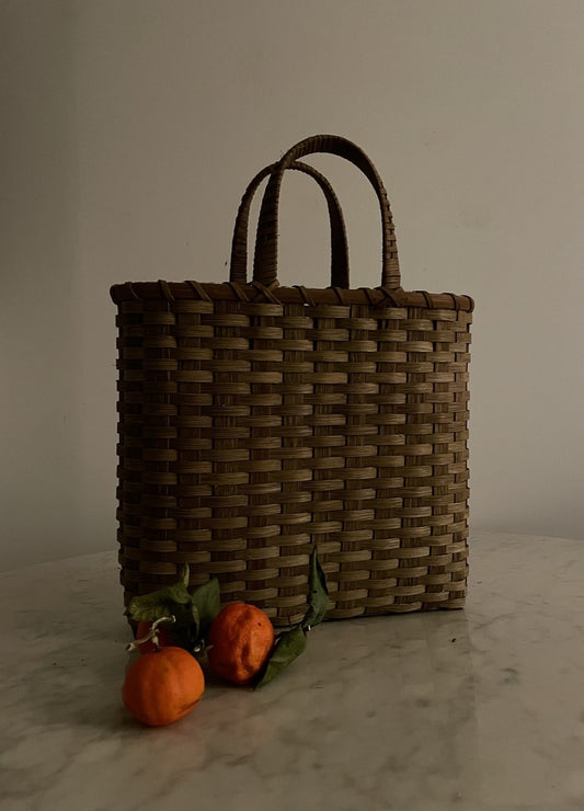 Brown Woven Shopping Basket